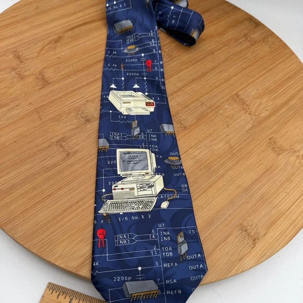 Steven Harris Desktop Computer Printer Tech Techy Geek Necktie Neck Tie 57